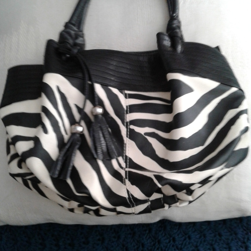 Zebra print hobo